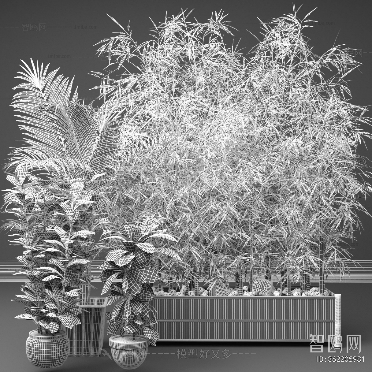 Modern Ground Green Plant Potted Plants