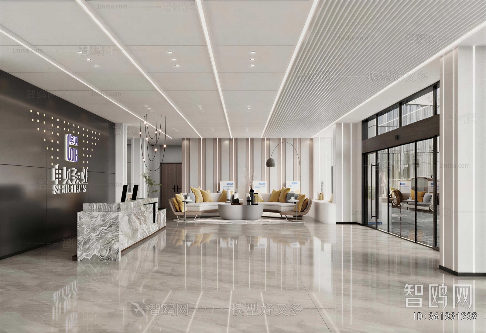 Modern Office Reception Desk