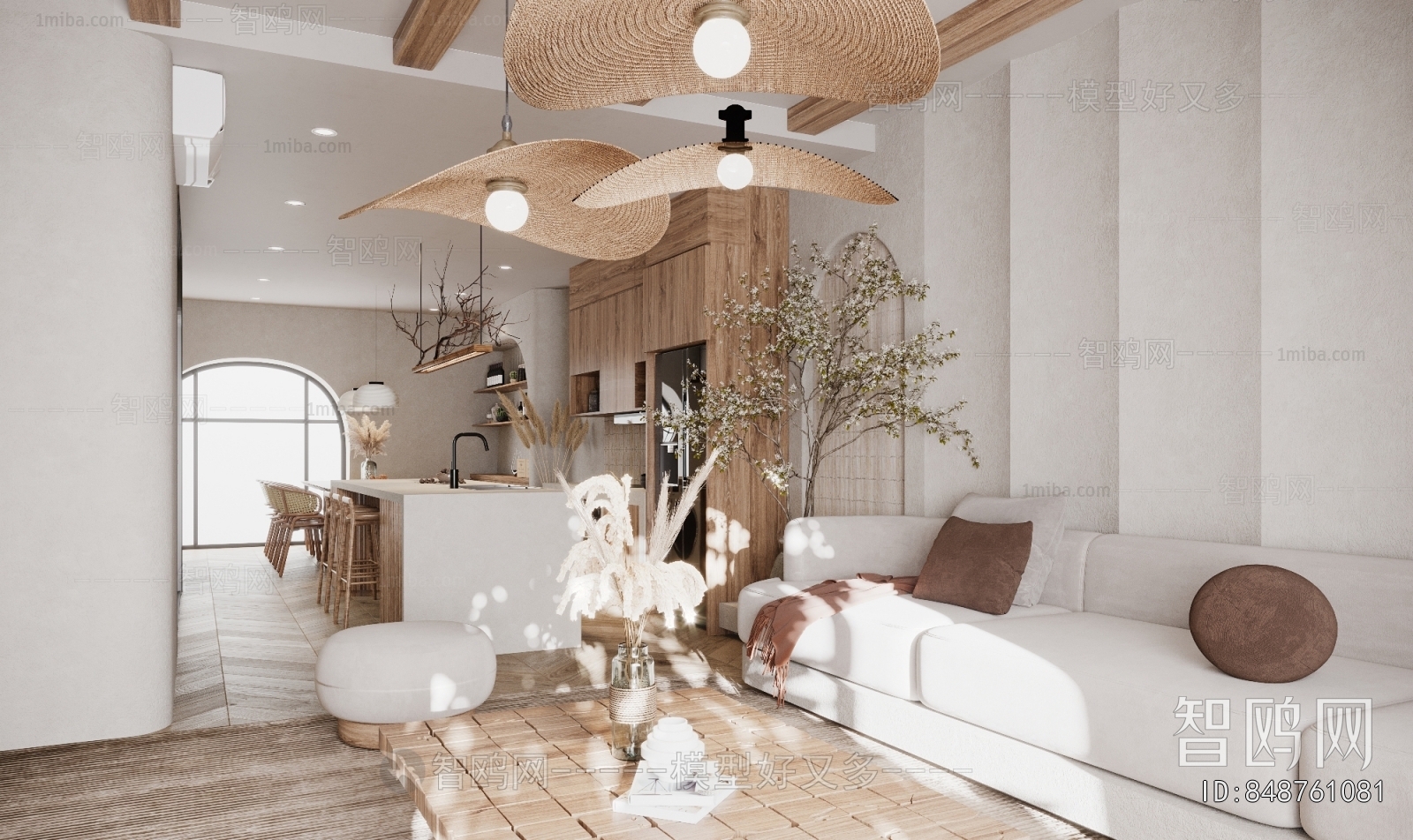 Wabi-sabi Style A Living Room
