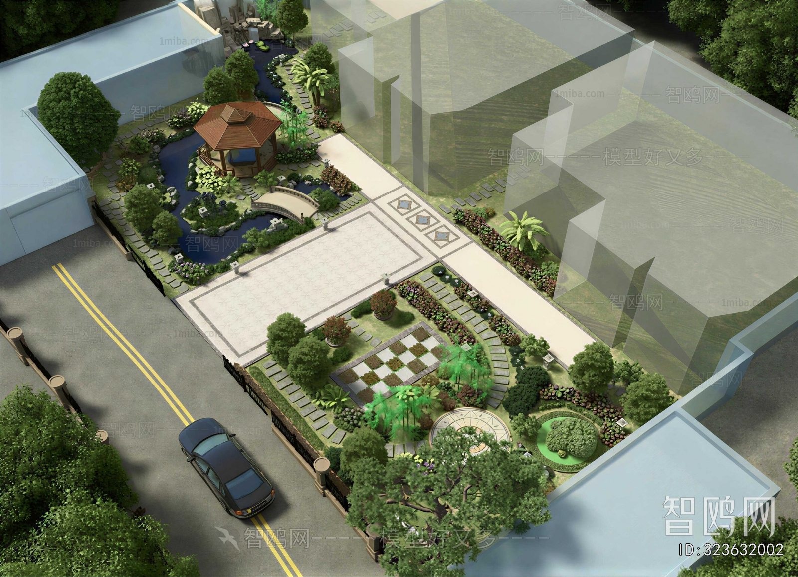New Chinese Style Courtyard/landscape
