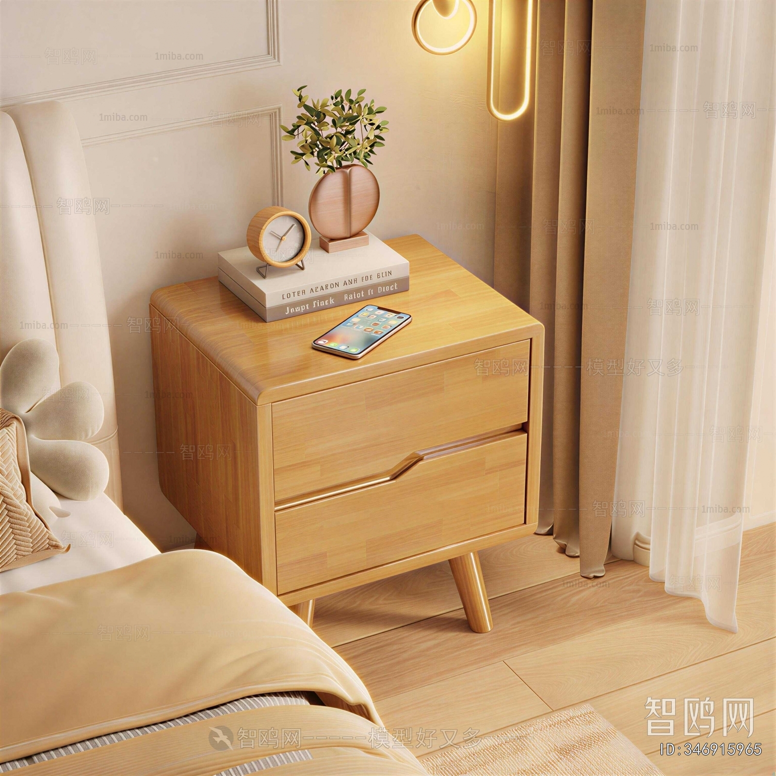 Modern Bedside Cupboard