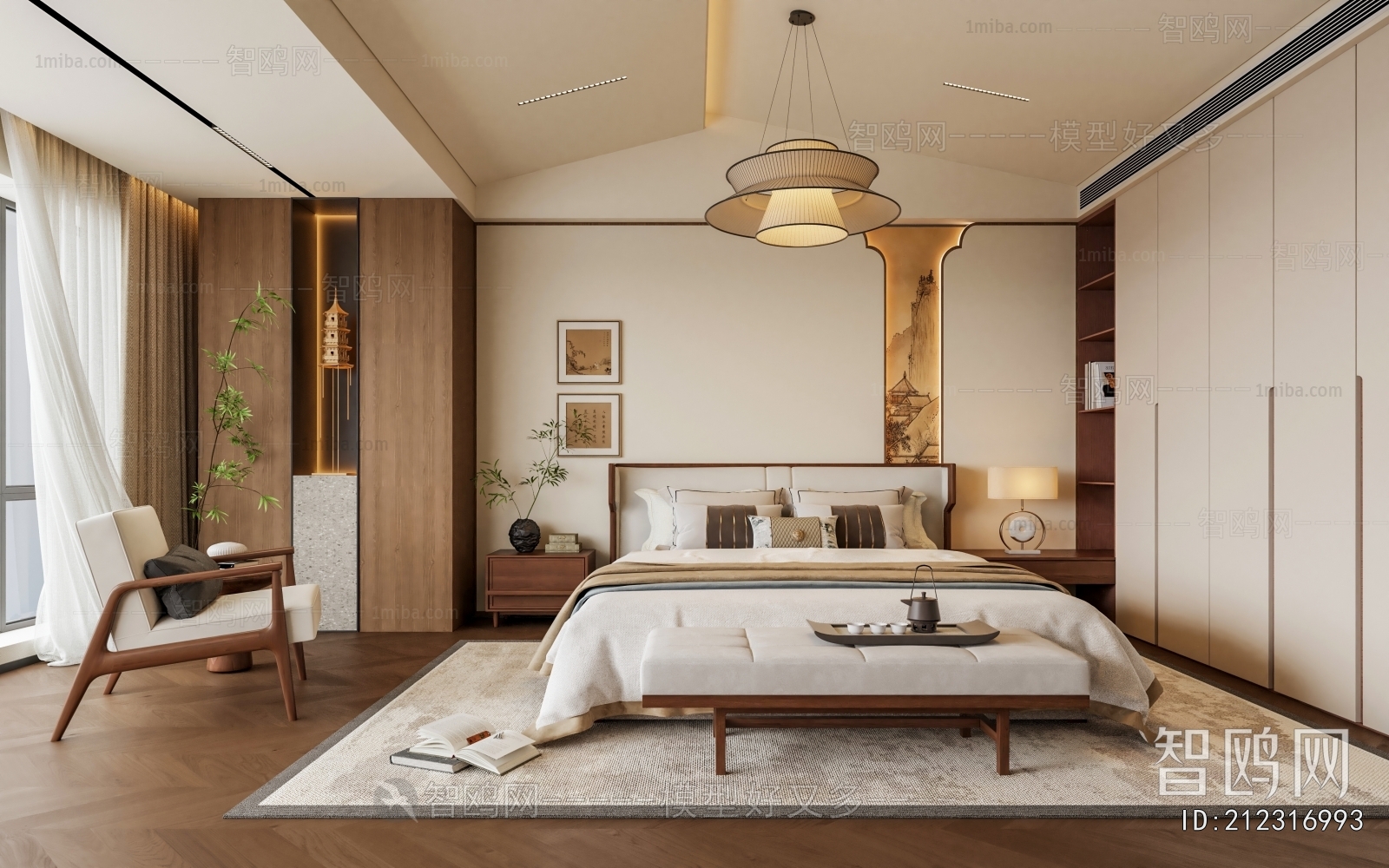 New Chinese Style Bedroom