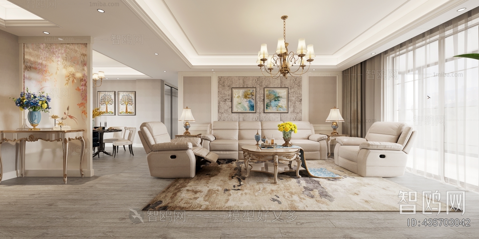 Simple European Style A Living Room