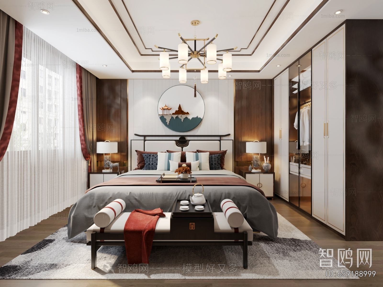 New Chinese Style A Living Room