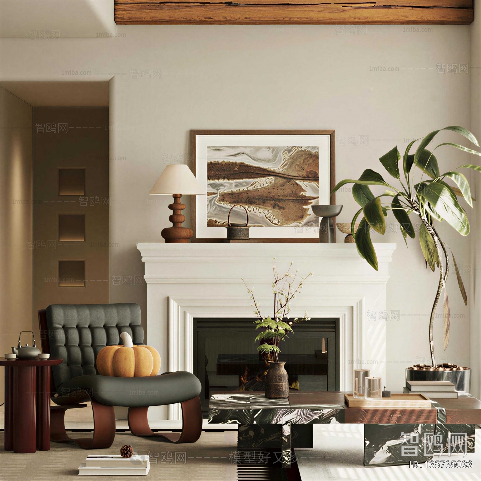 Wabi-sabi Style A Living Room