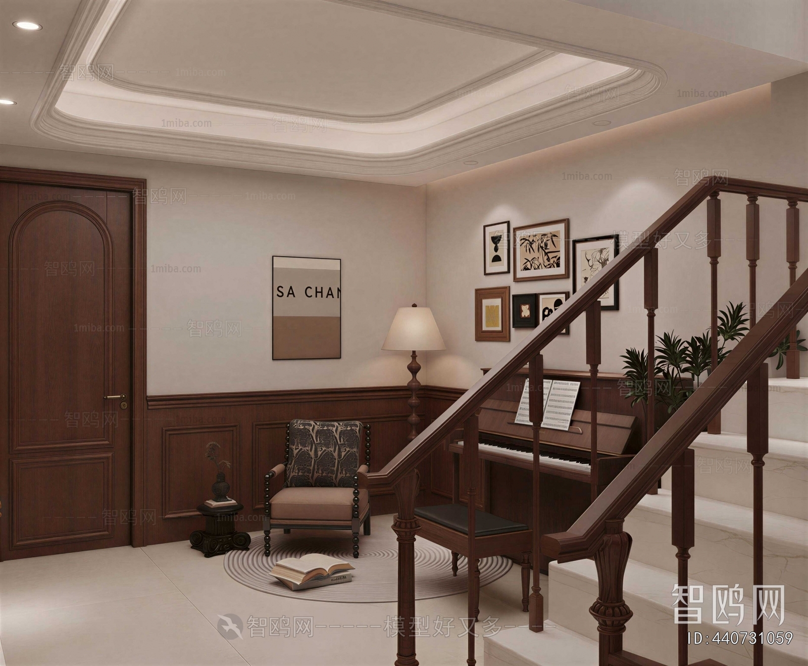 American Style Piano Room