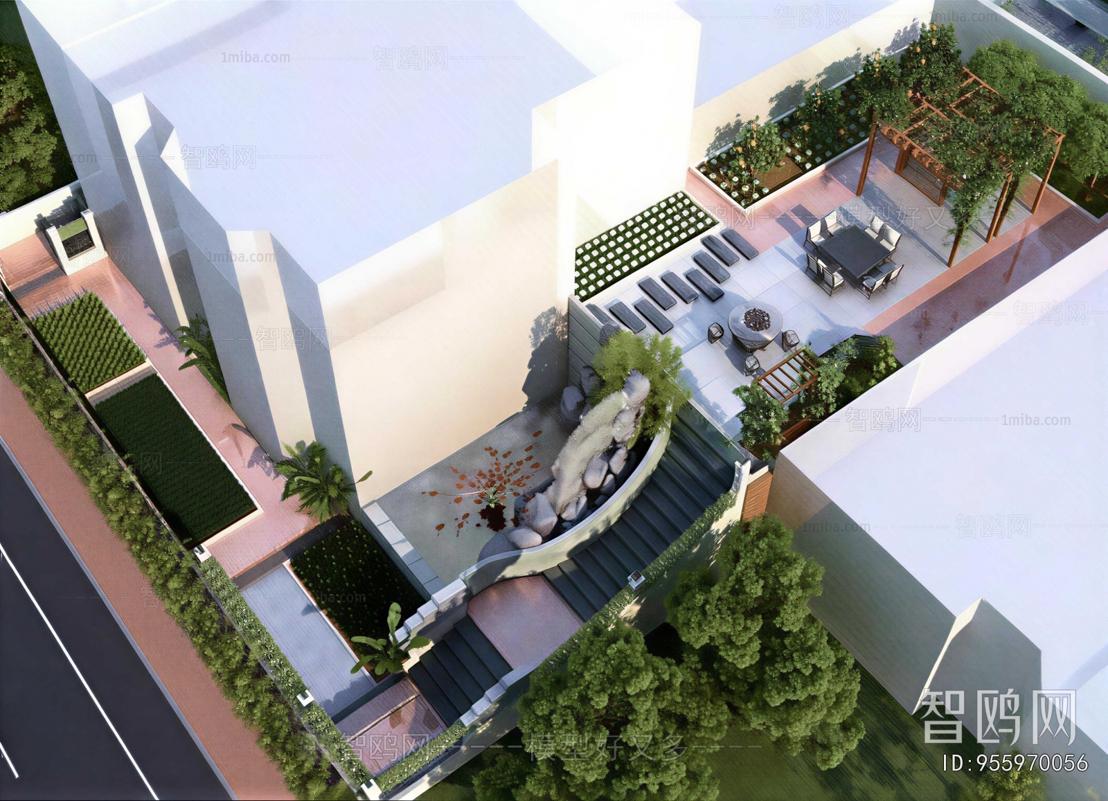 Modern Courtyard/landscape