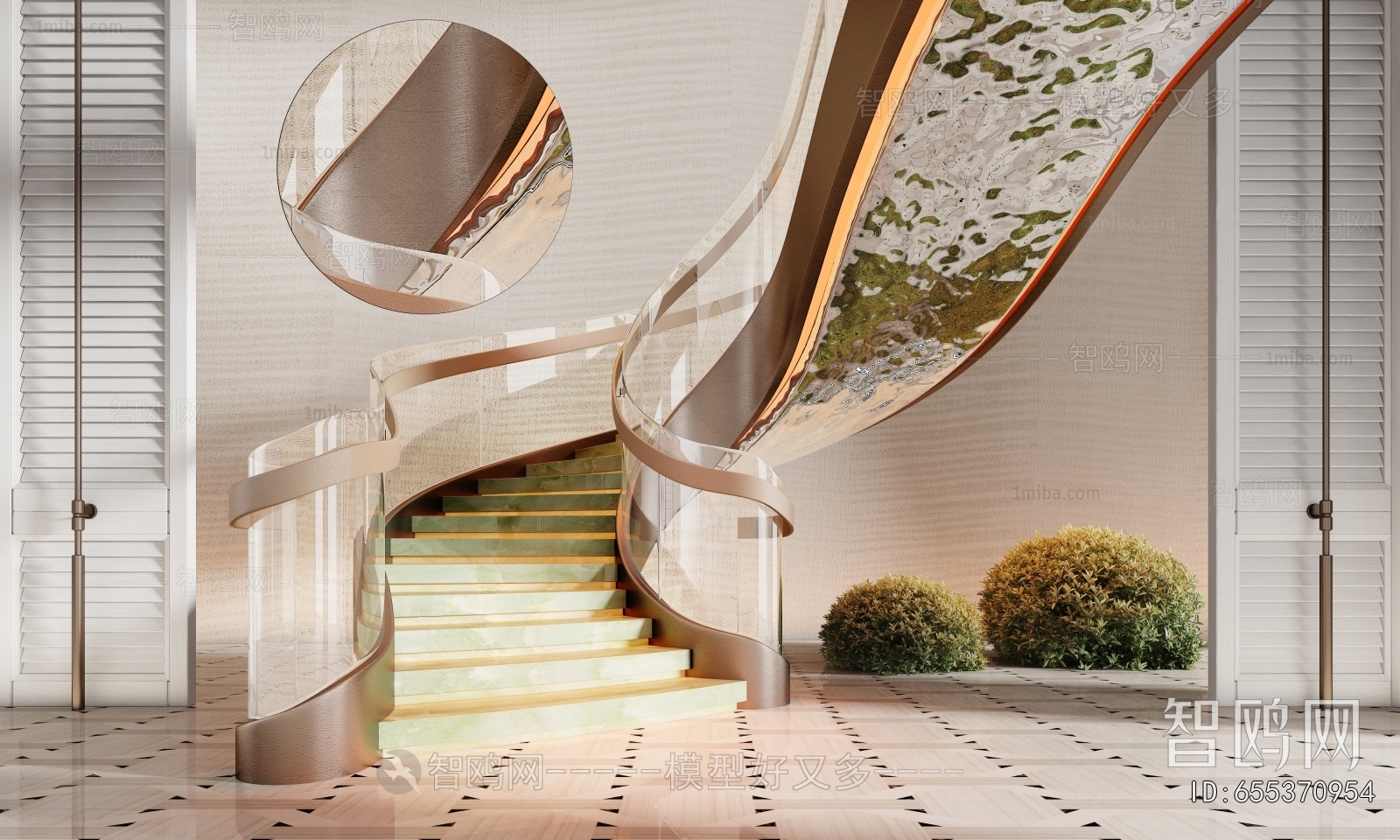 Modern Rotating Staircase
