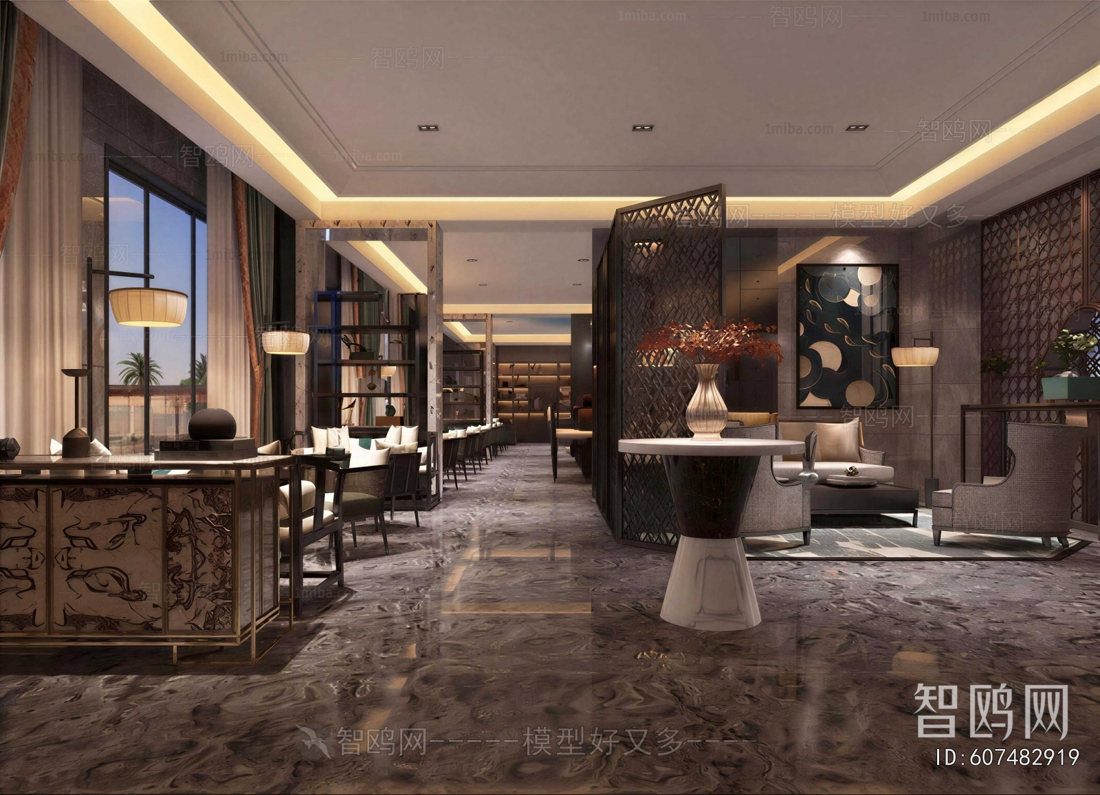 New Chinese Style Lobby Hall