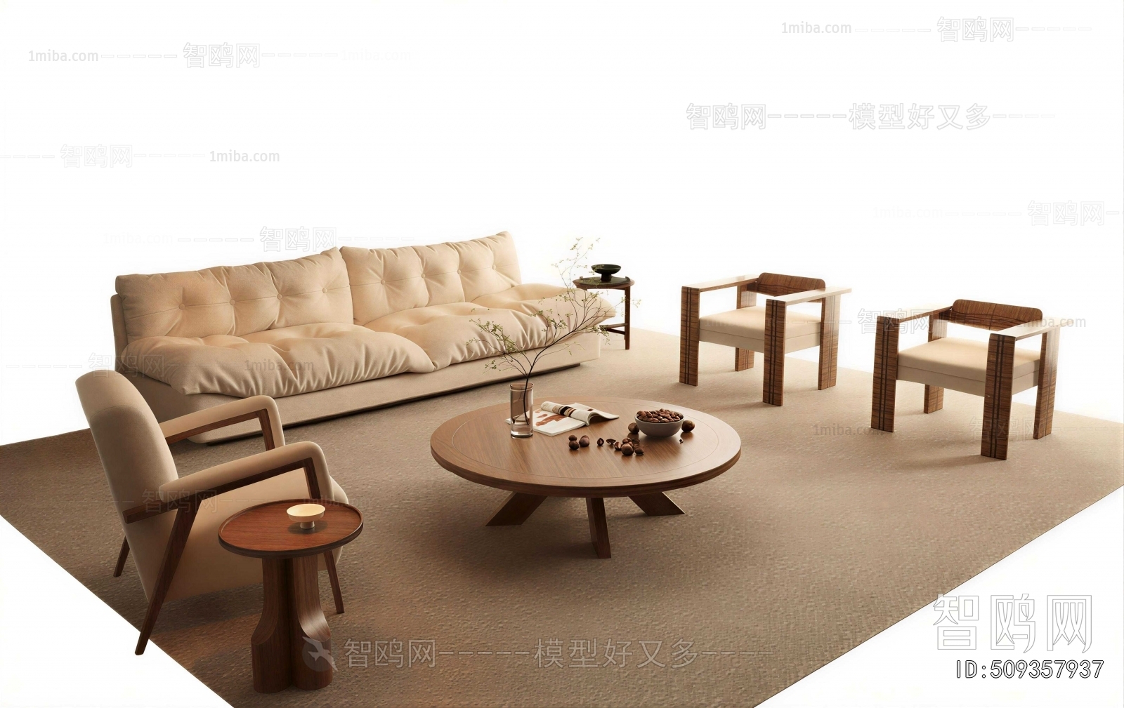 Wabi-sabi Style Sofa Combination