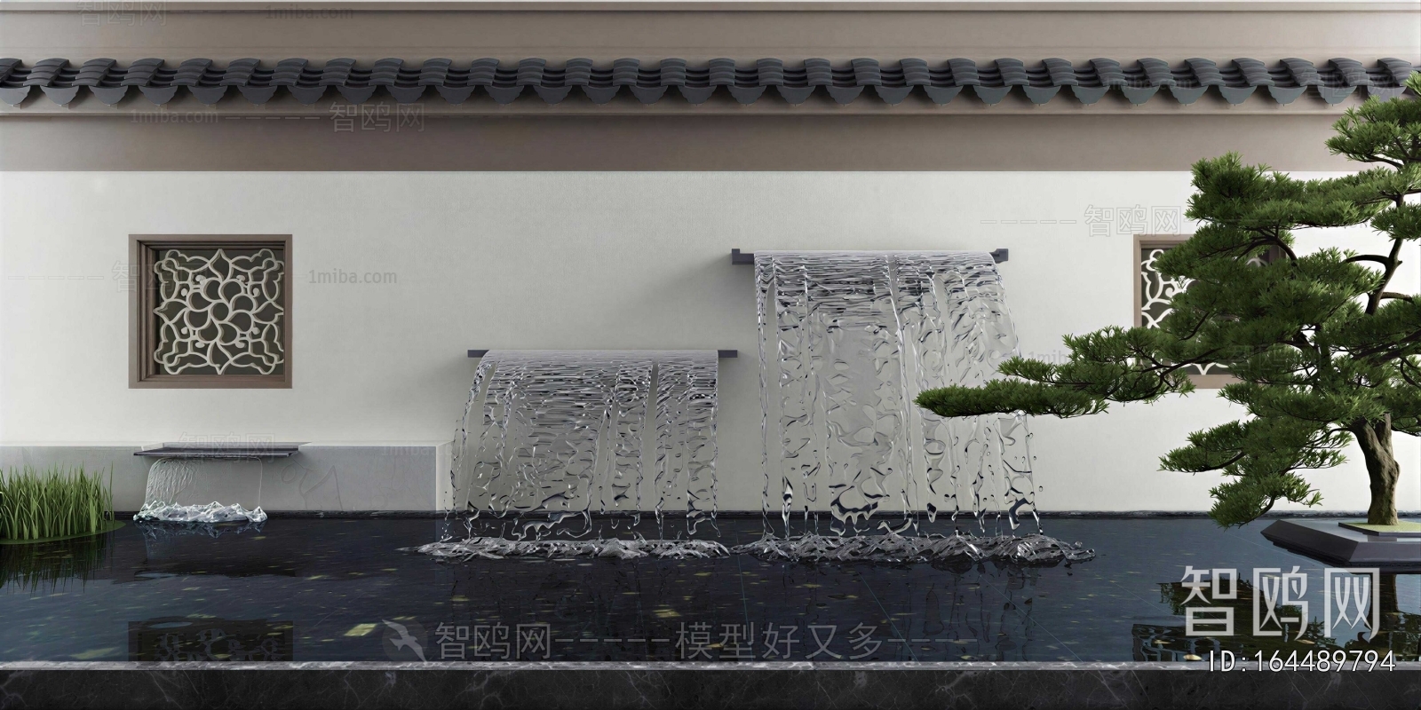 New Chinese Style Rockery Waterscape