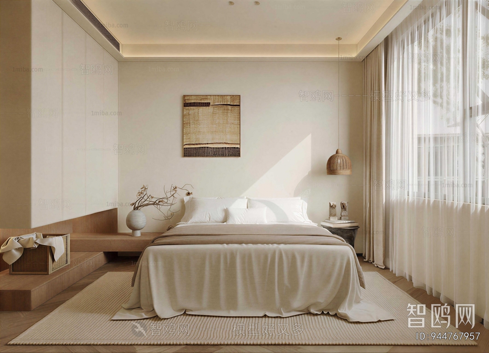 Wabi-sabi Style Bedroom