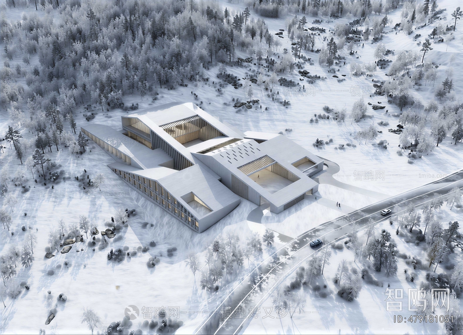 Modern Architectural Bird's-eye View Planning