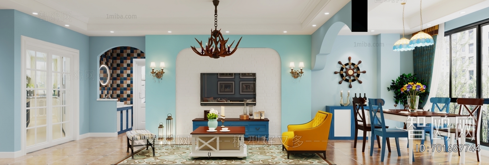 Mediterranean Style A Living Room