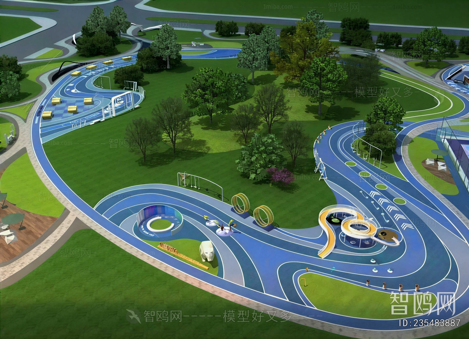 Modern Park Landscape
