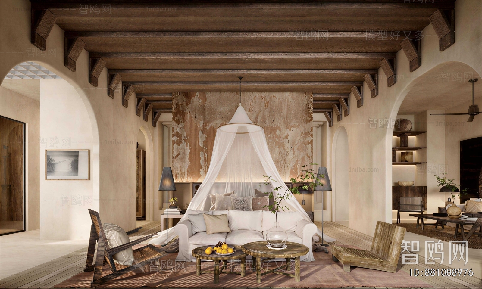 Wabi-sabi Style A Living Room
