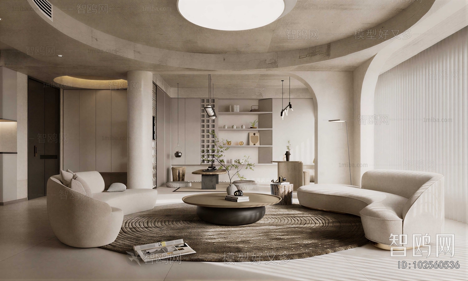 Wabi-sabi Style A Living Room