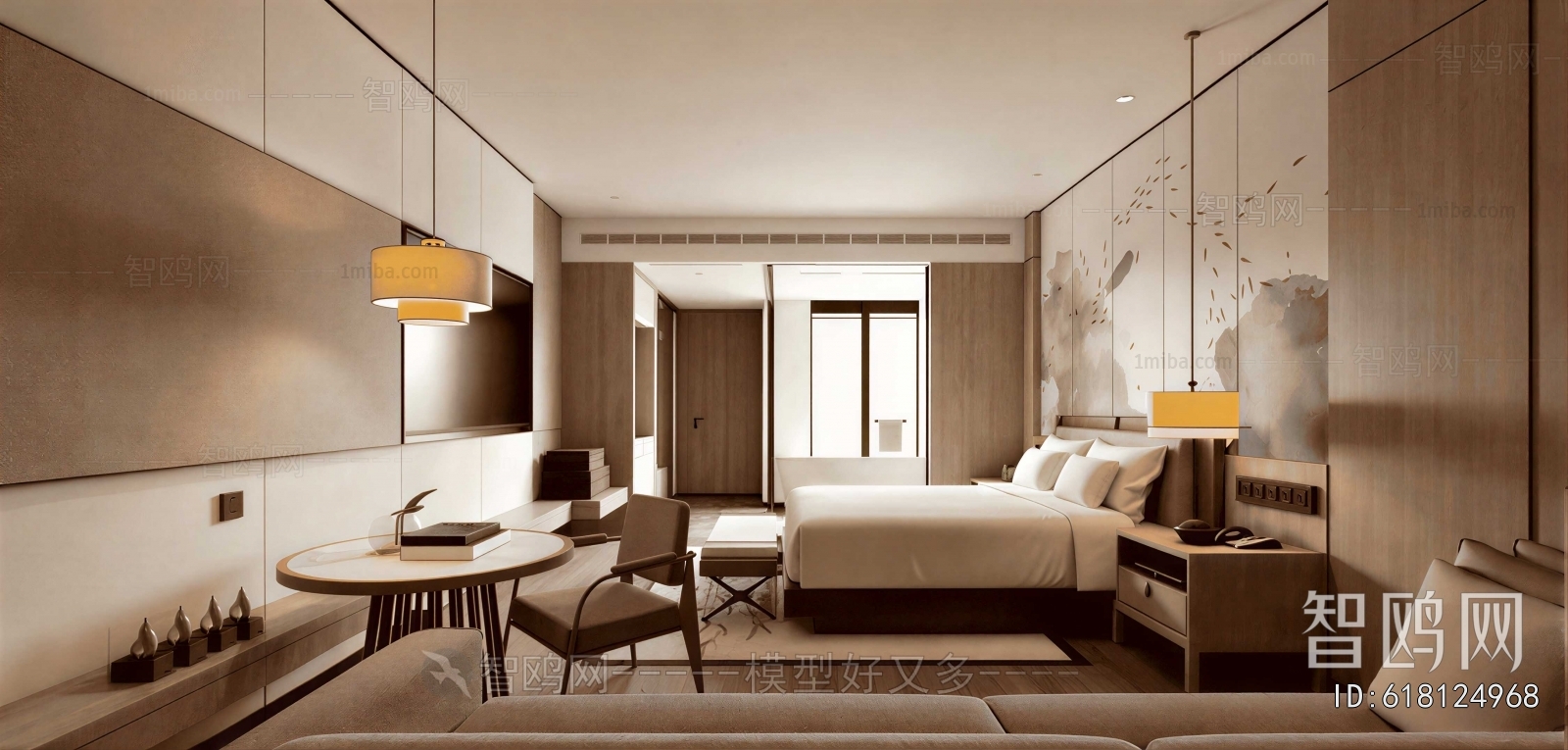 New Chinese Style Bedroom