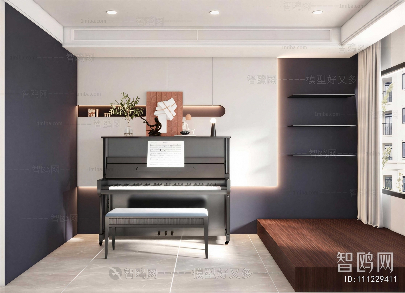 Modern Piano Room
