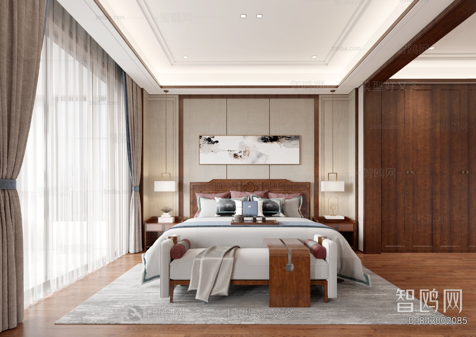 New Chinese Style Bedroom