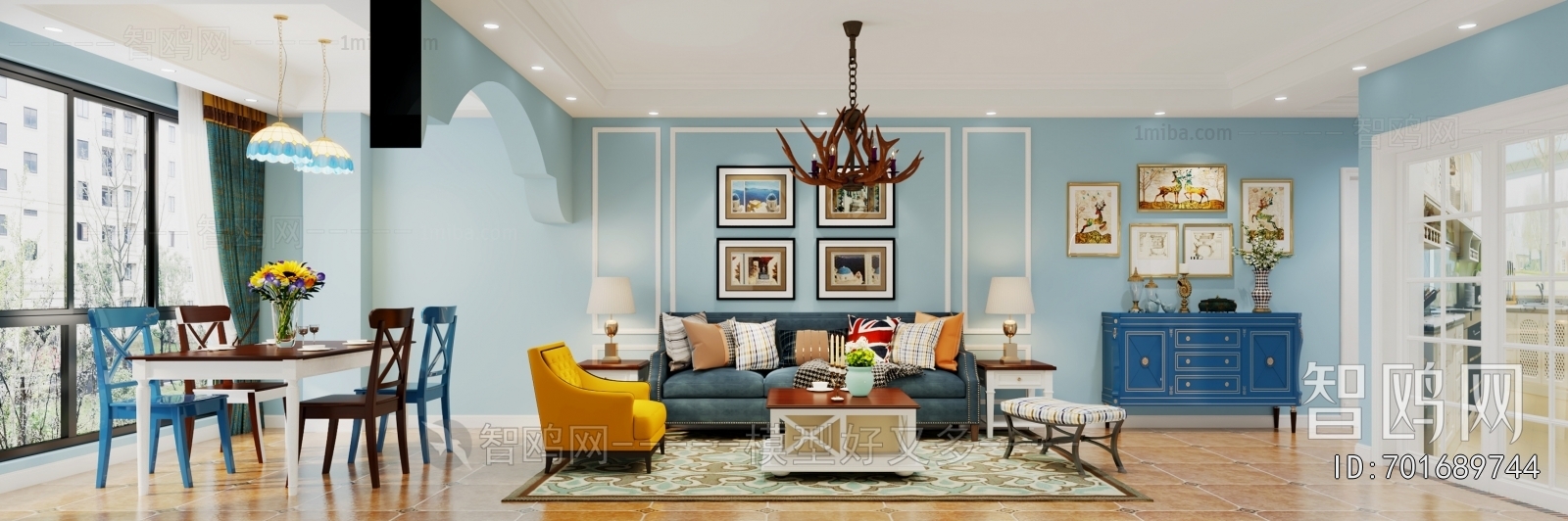 Mediterranean Style A Living Room