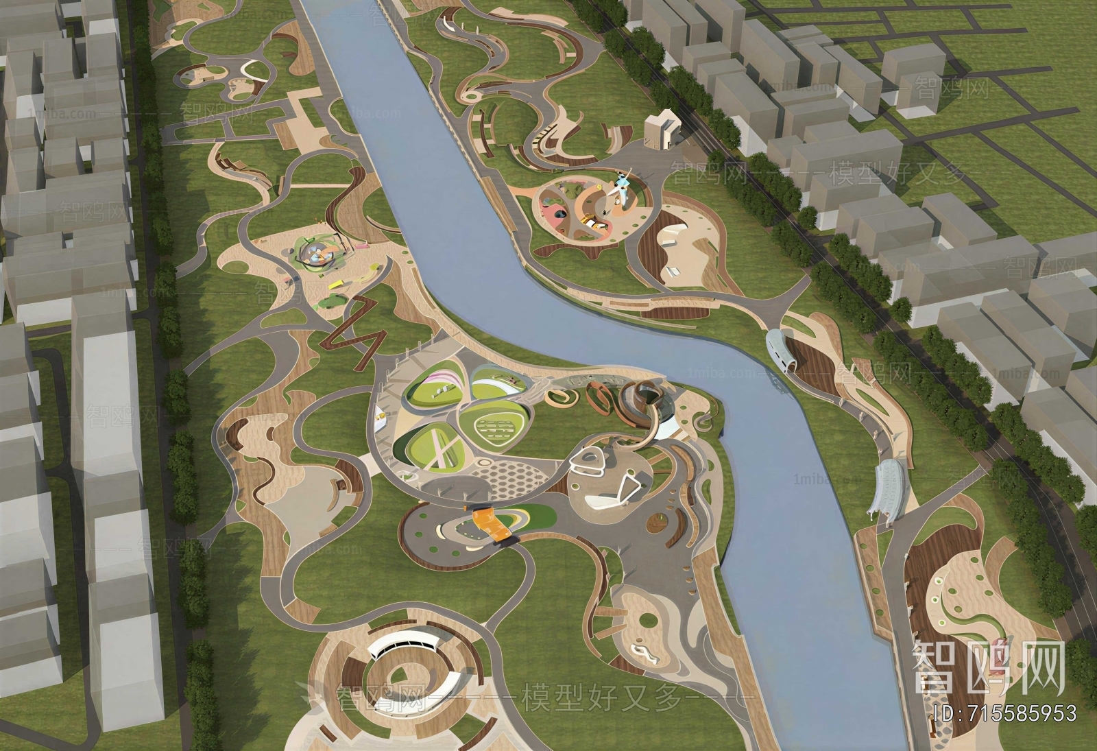 Modern Architectural Bird's-eye View Planning