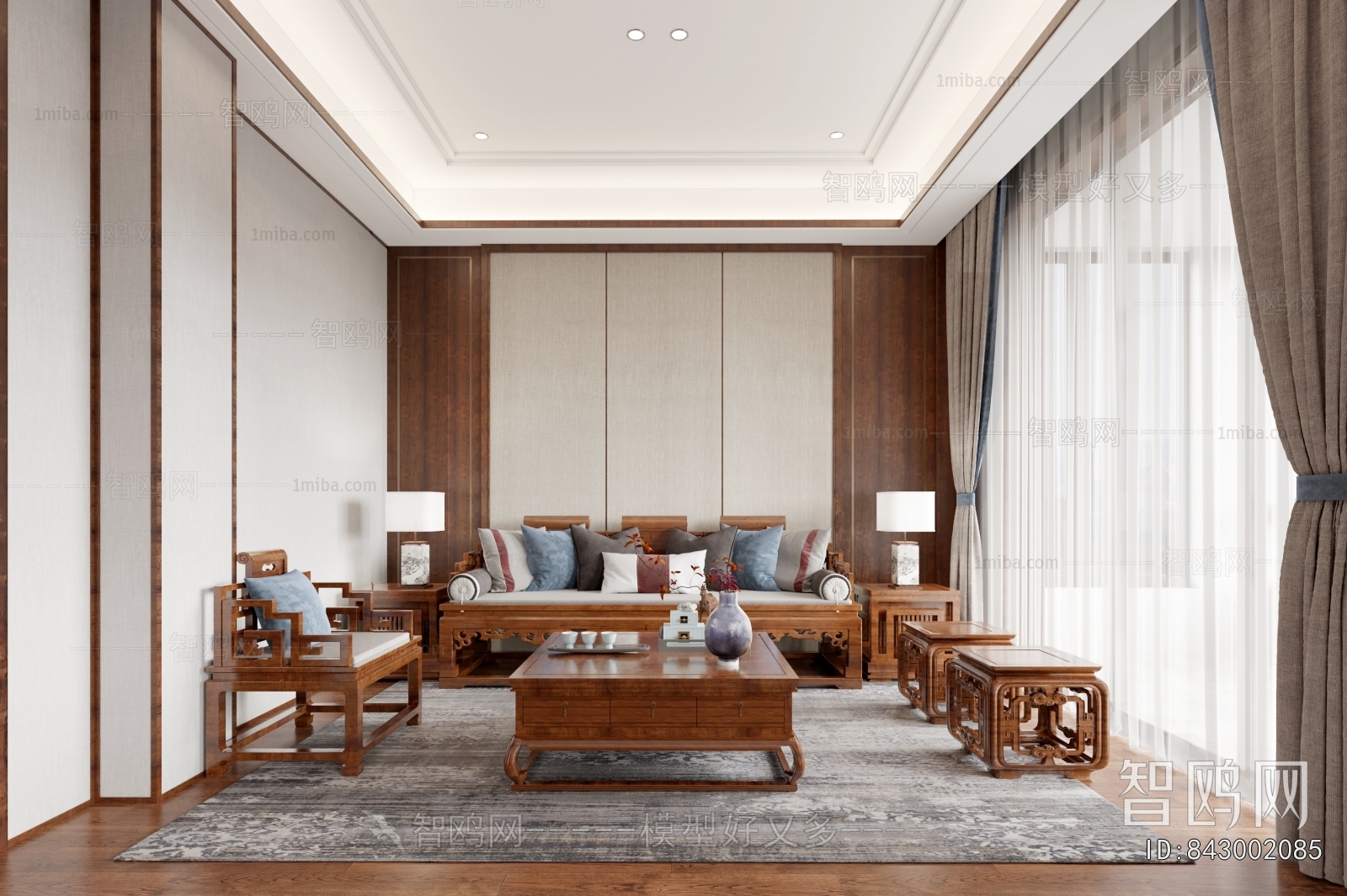 New Chinese Style Bedroom