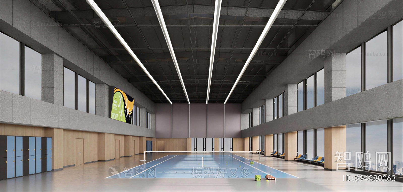 Modern Indoor Badminton Court