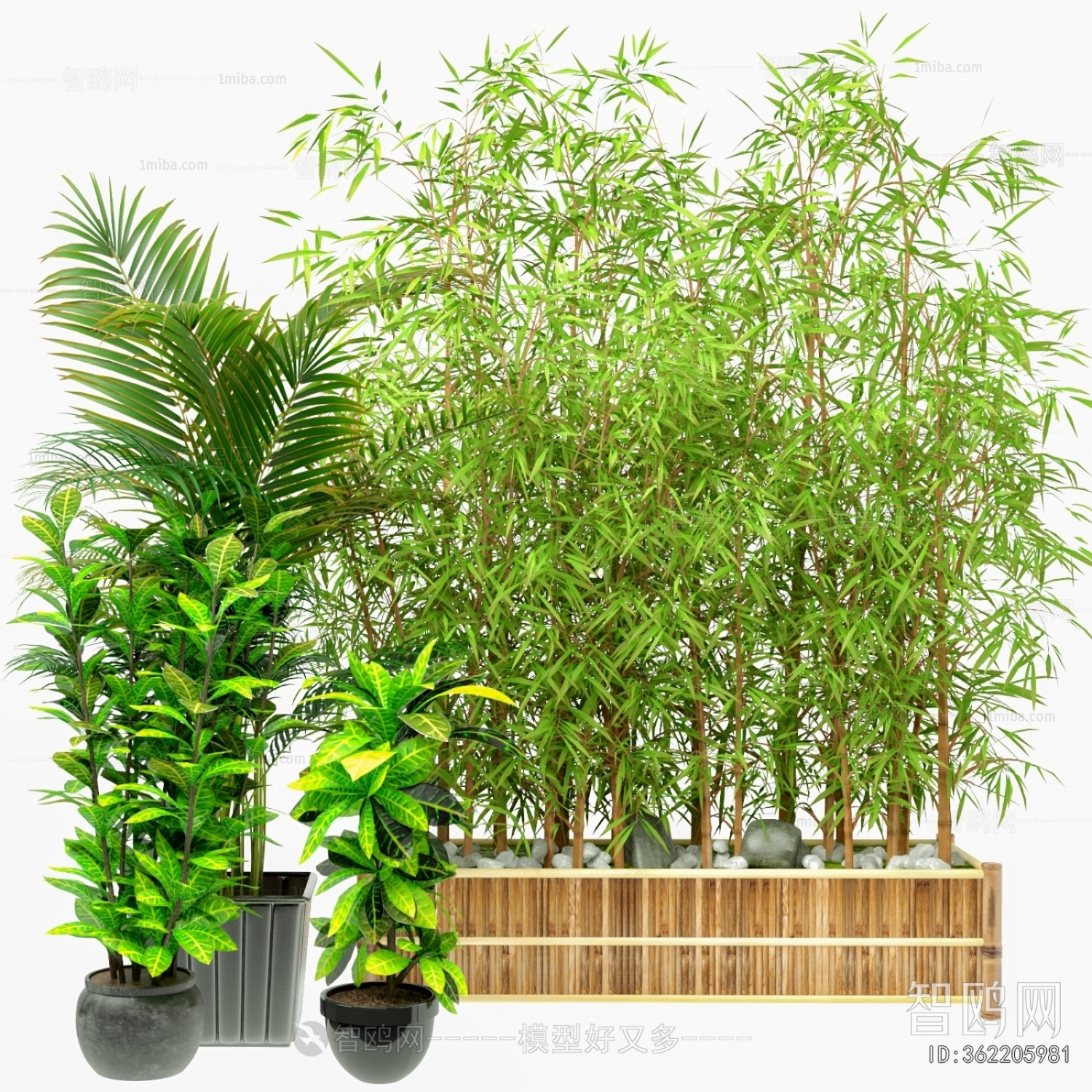 Modern Ground Green Plant Potted Plants
