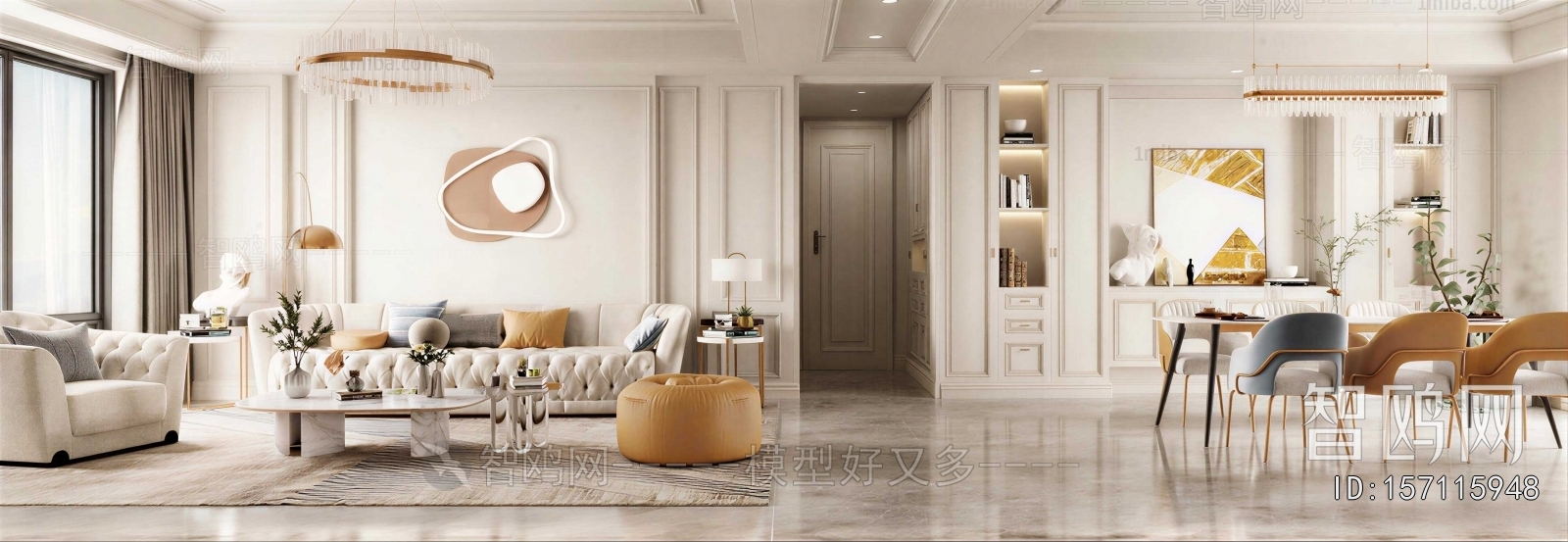 Simple European Style A Living Room