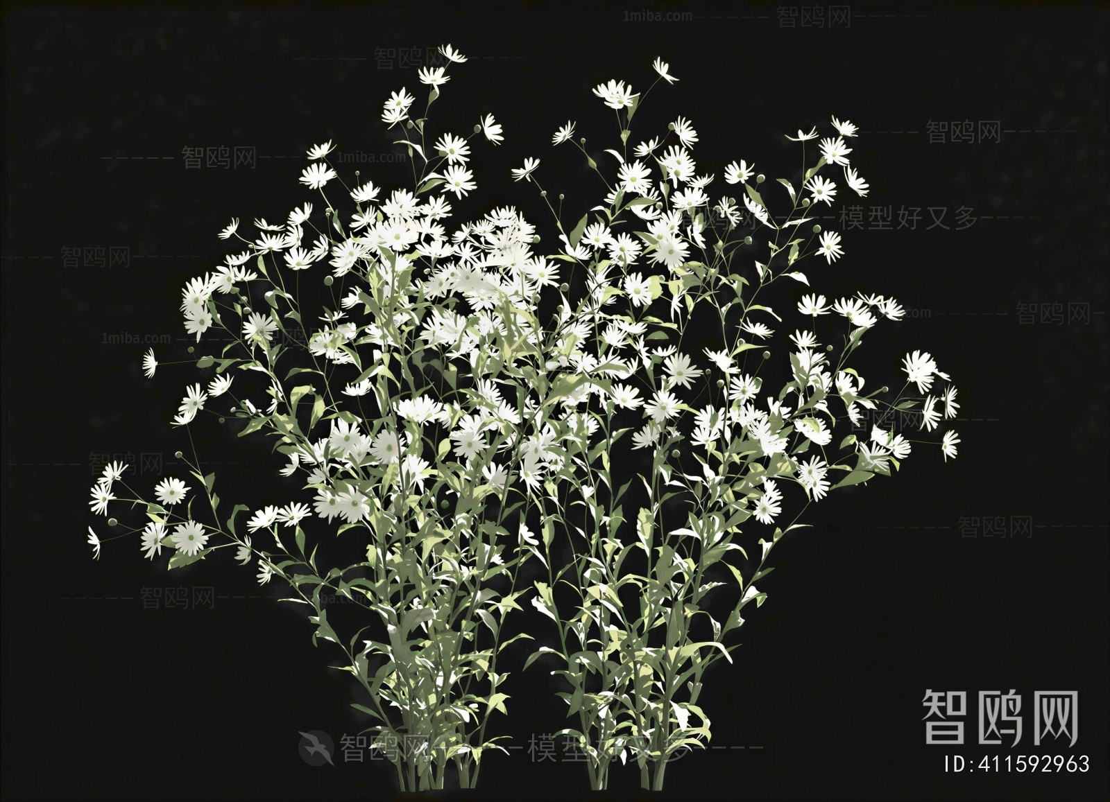 Modern Flowers And Grass