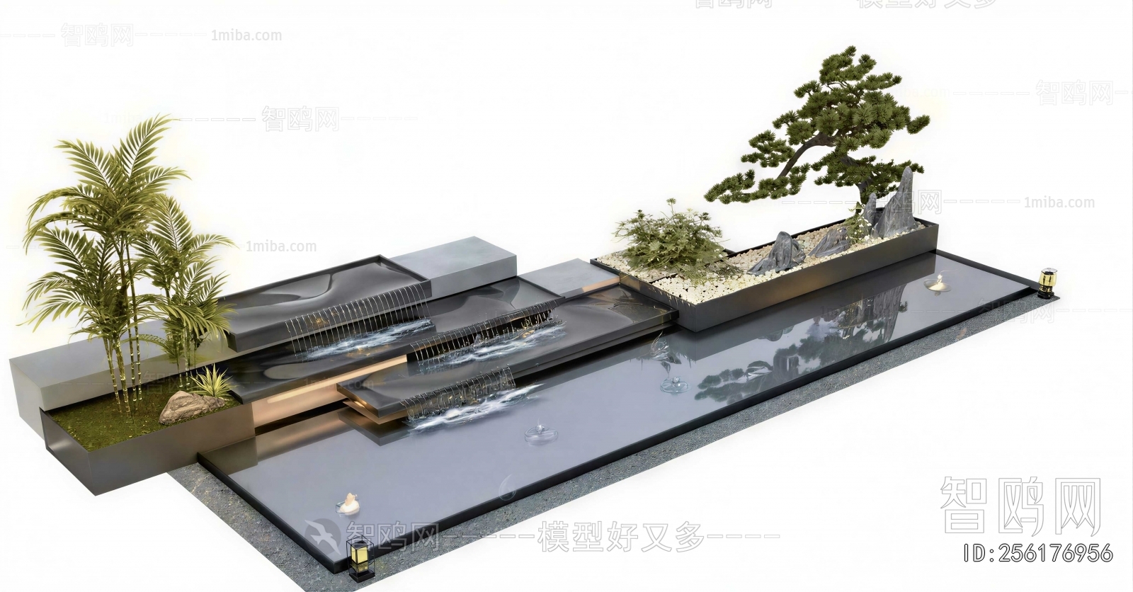 New Chinese Style Rockery Waterscape