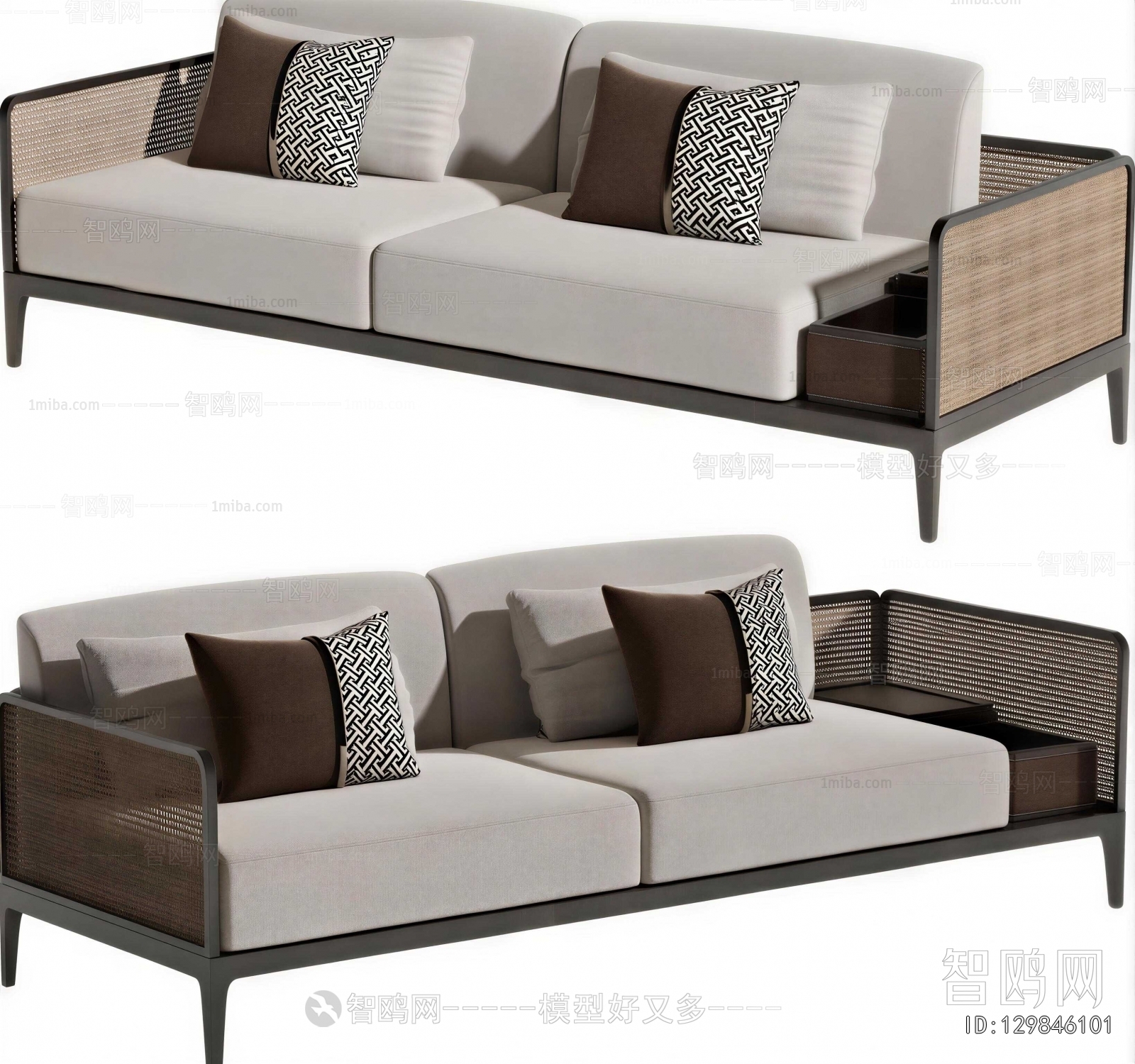 New Chinese Style A Sofa For Two