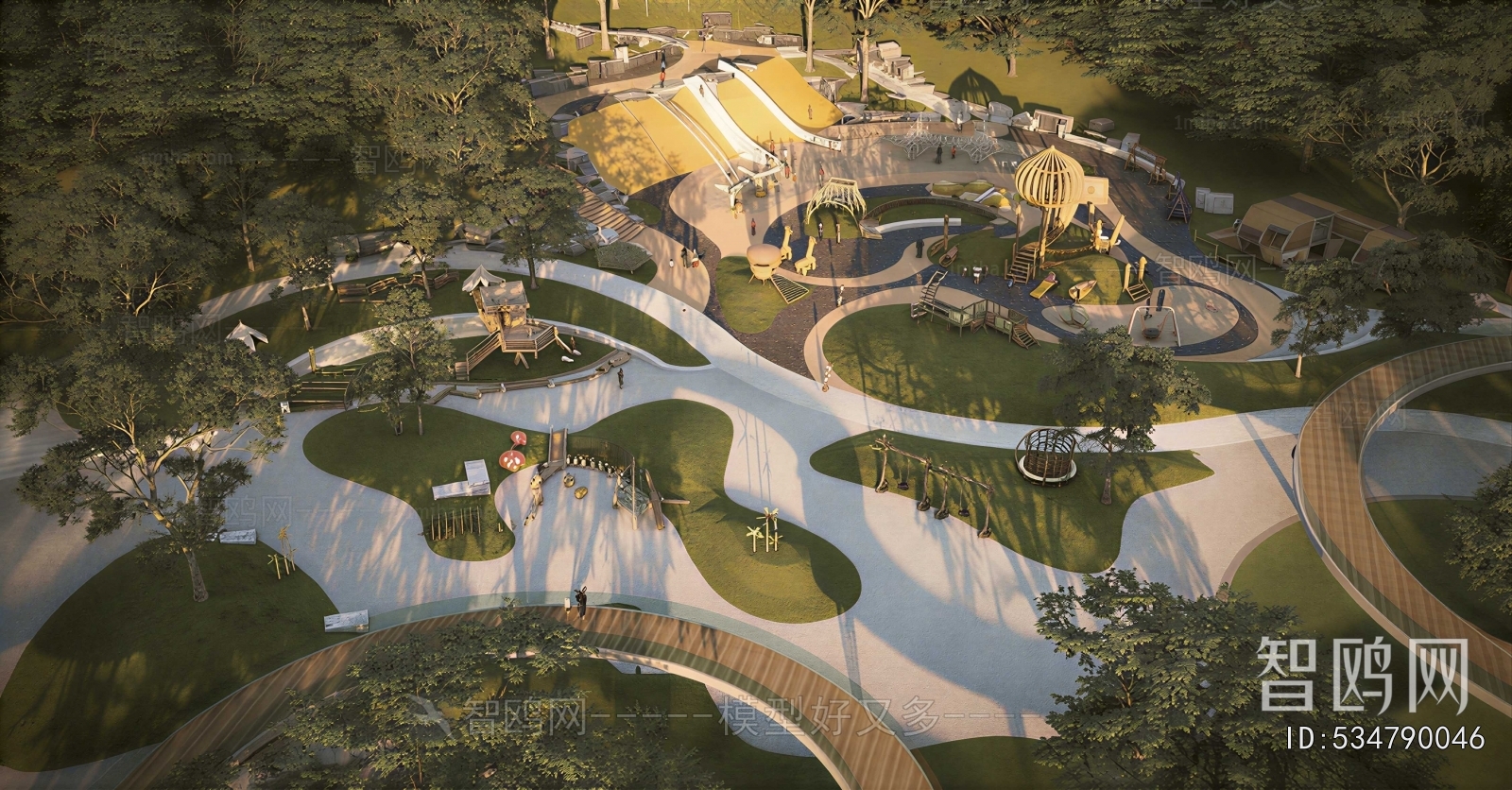 Modern Park Landscape