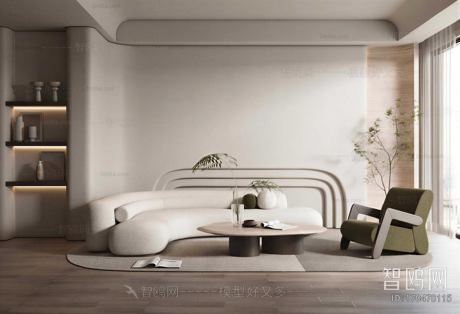 Wabi-sabi Style A Living Room
