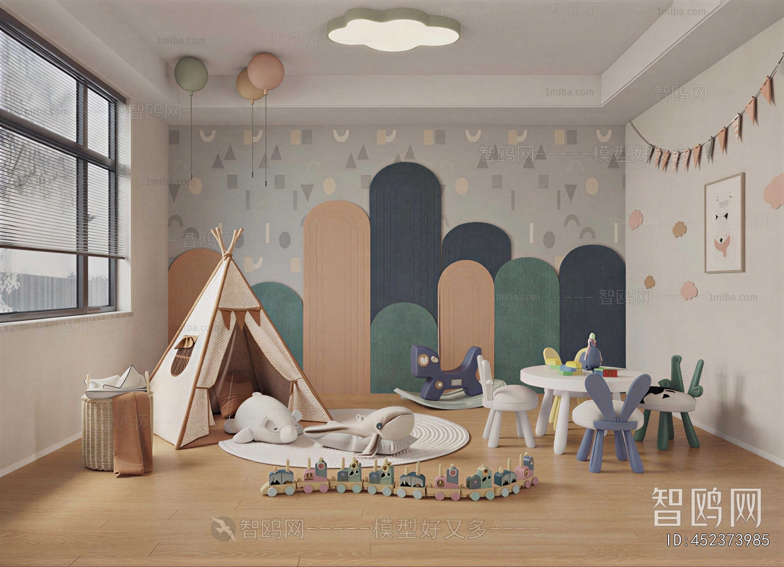 Modern Children's Room Activity Room