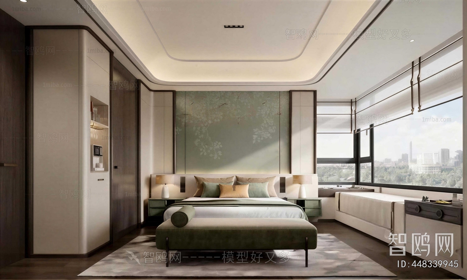 New Chinese Style Bedroom