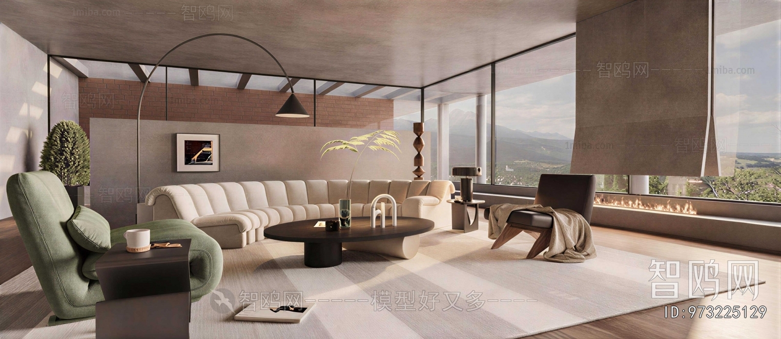 Wabi-sabi Style A Living Room