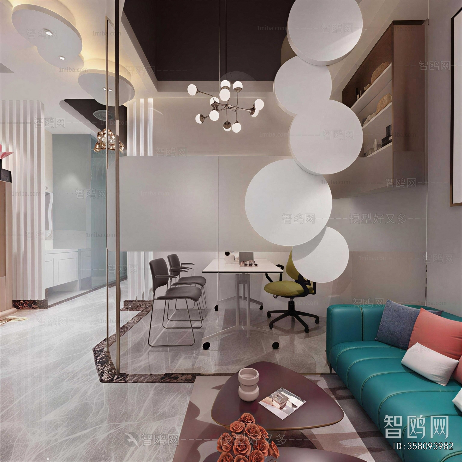 Modern Office Negotiation Area