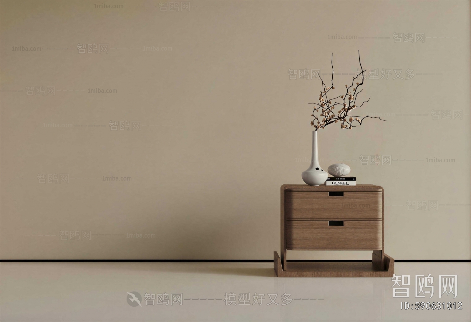 New Chinese Style Bedside Cupboard