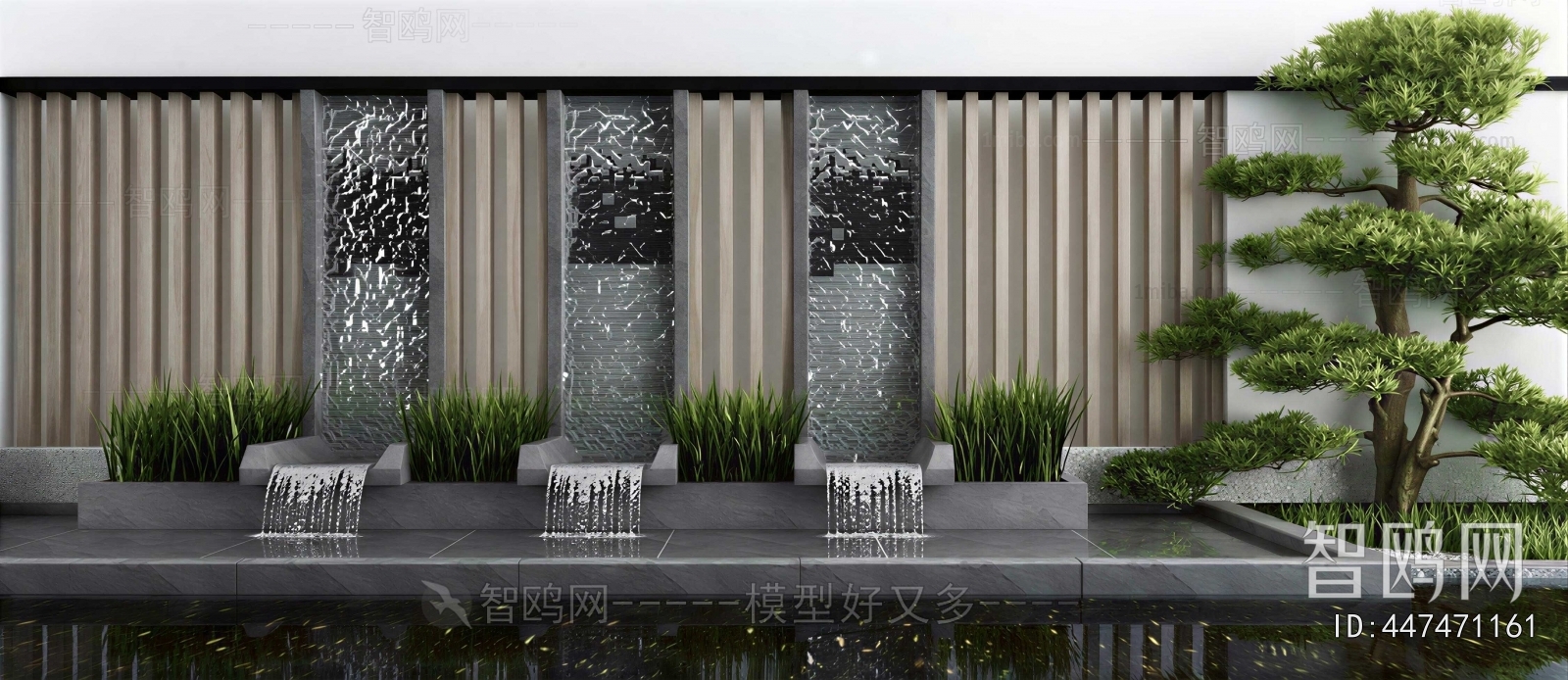 New Chinese Style Rockery Waterscape