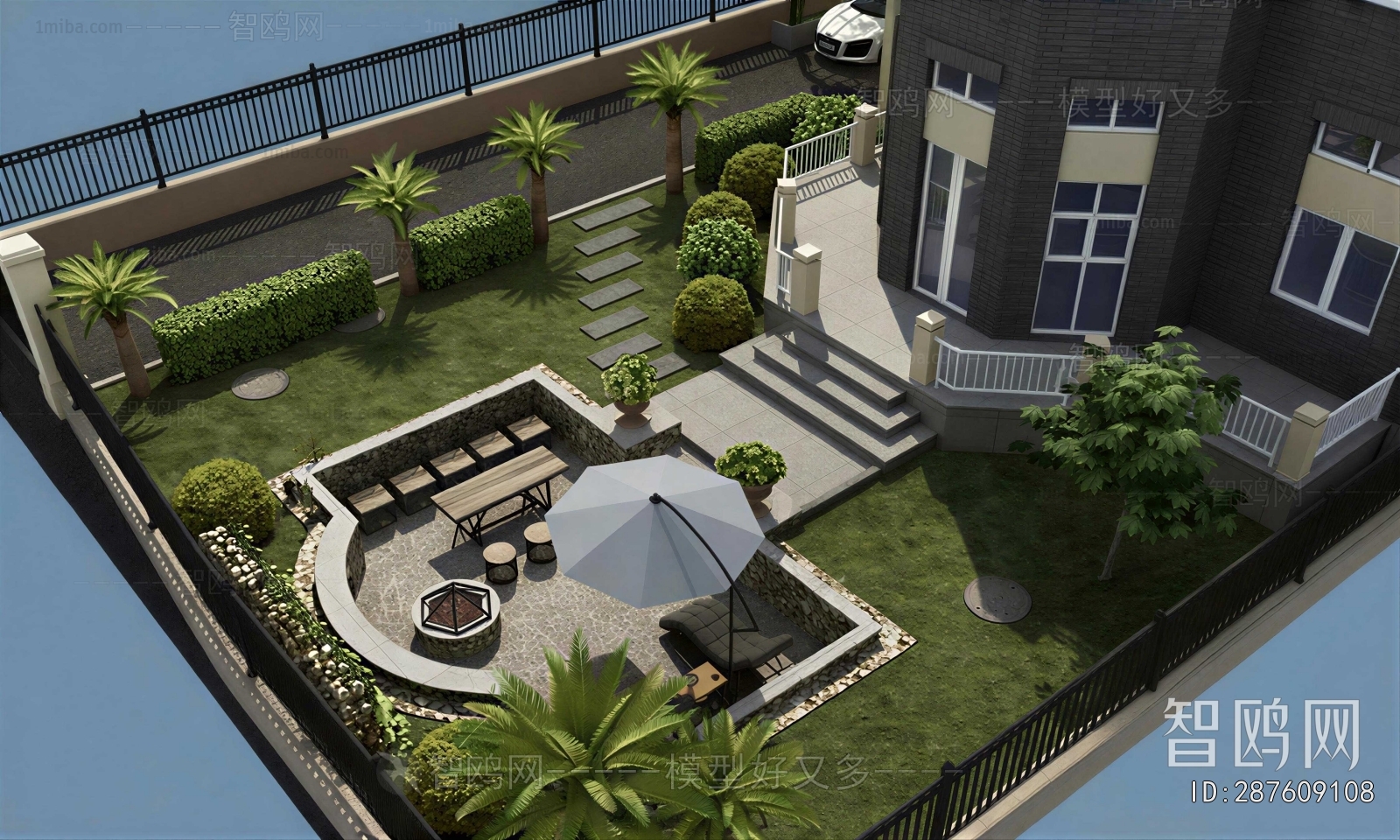 Modern Courtyard/landscape