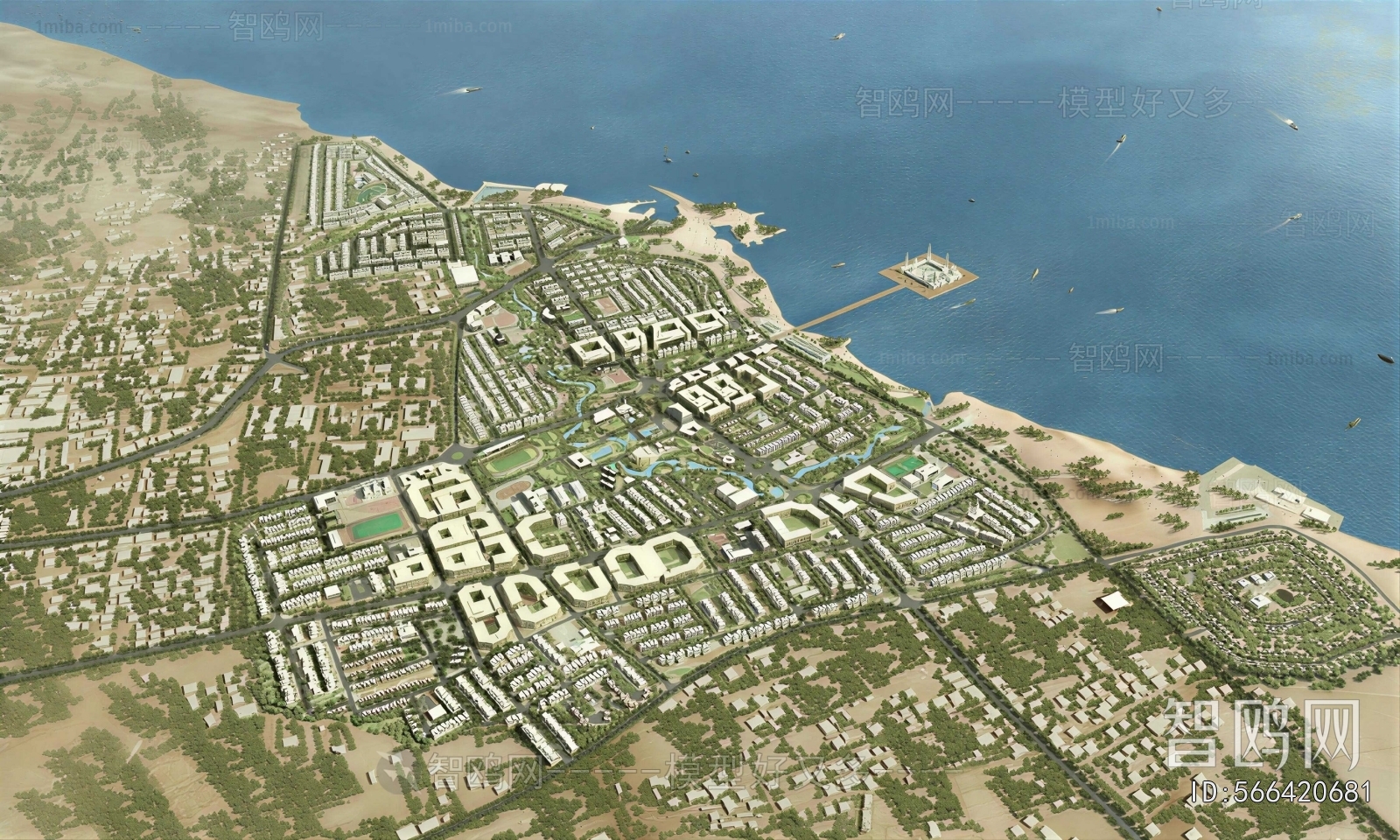 Modern Architectural Bird's-eye View Planning