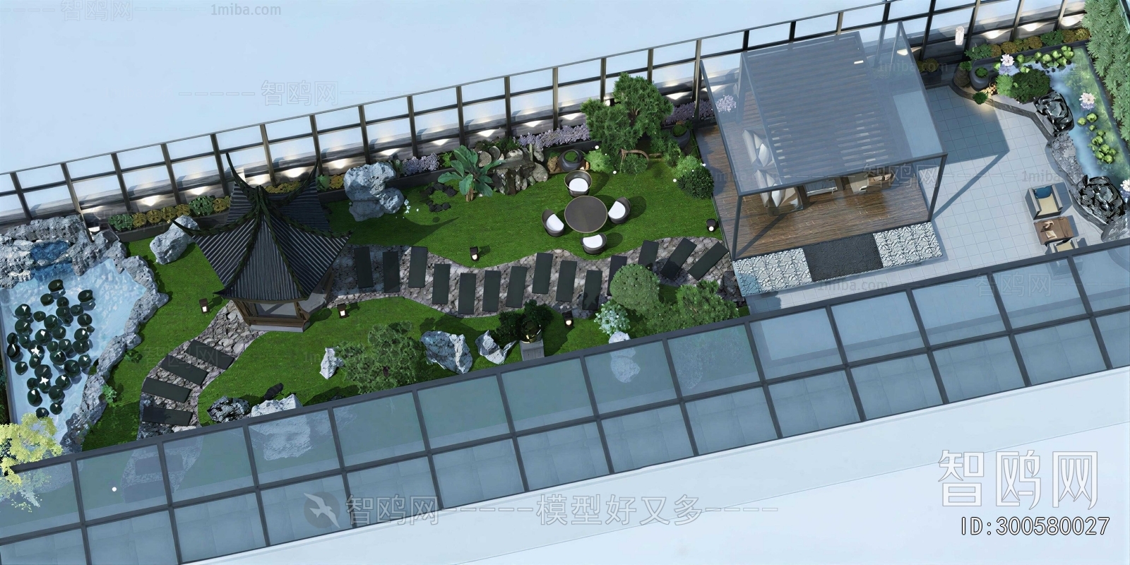New Chinese Style Courtyard/landscape