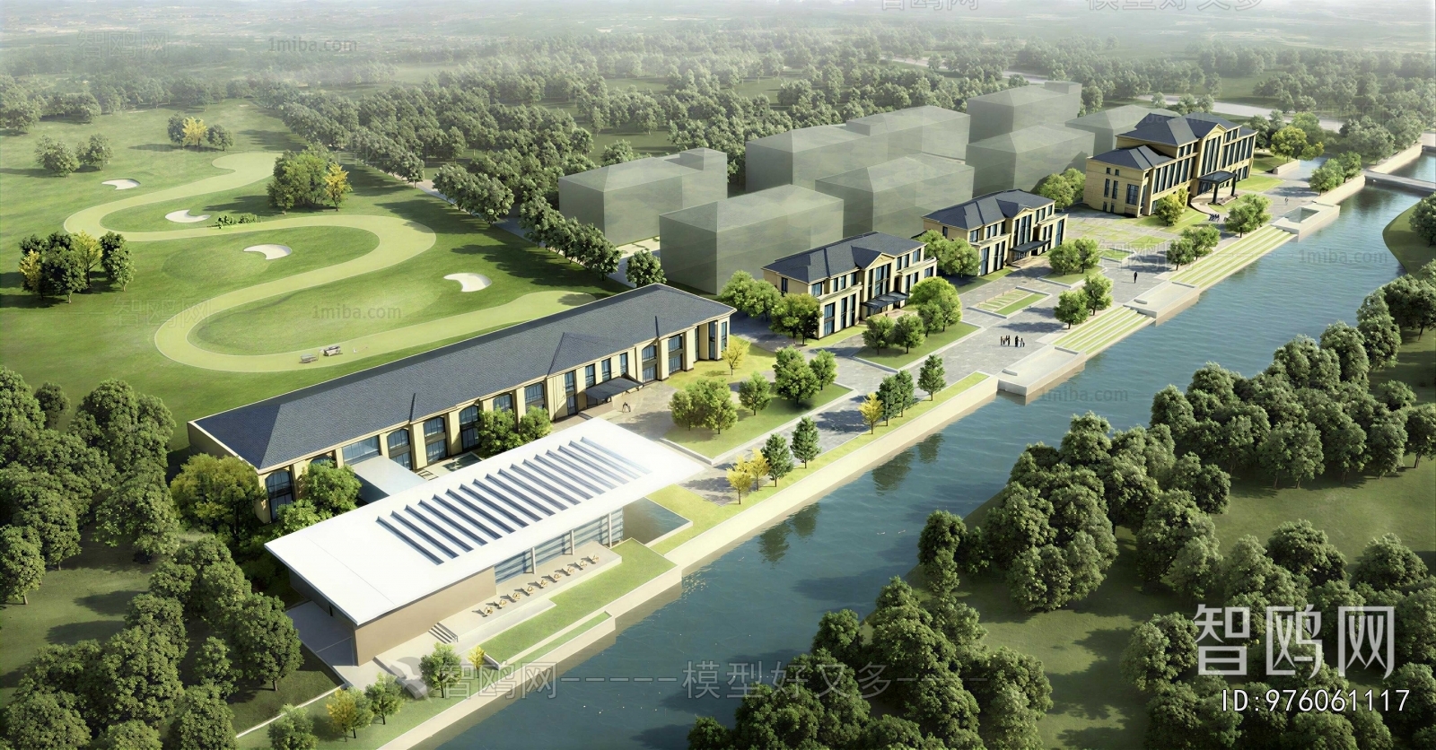Modern Architectural Bird's-eye View Planning