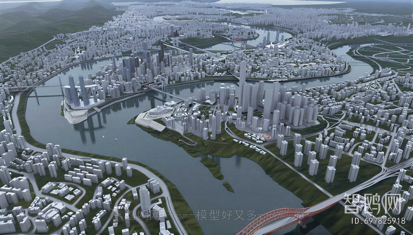 Modern Architectural Bird's-eye View Planning