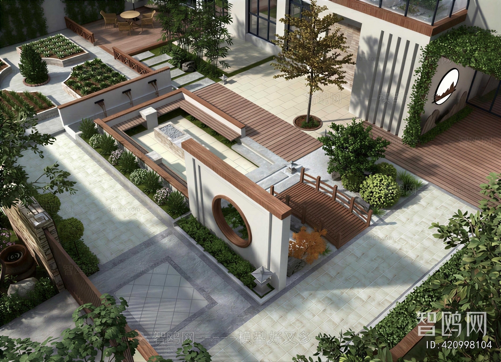 New Chinese Style Courtyard/landscape
