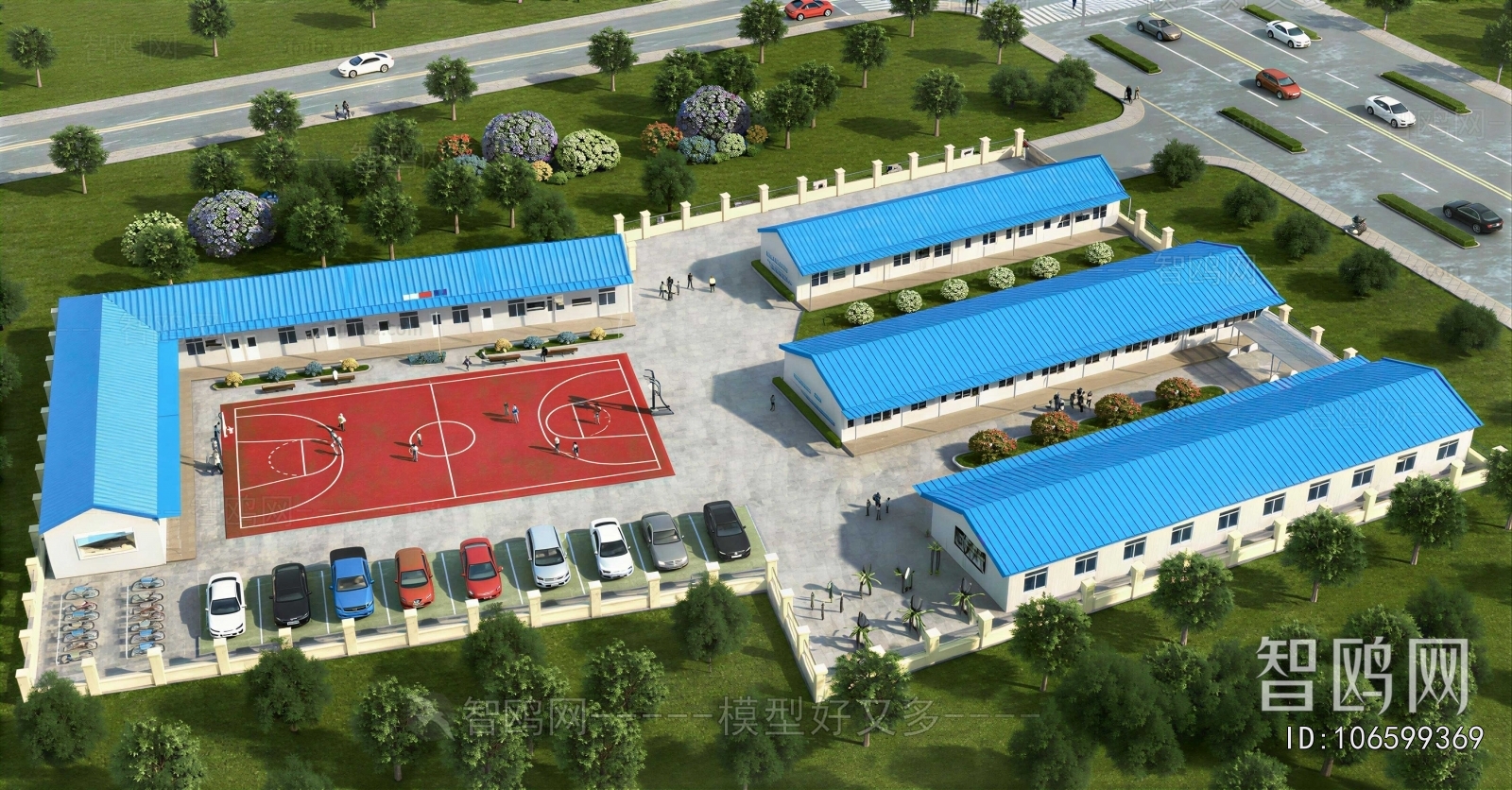 Modern Architectural Bird's-eye View Planning