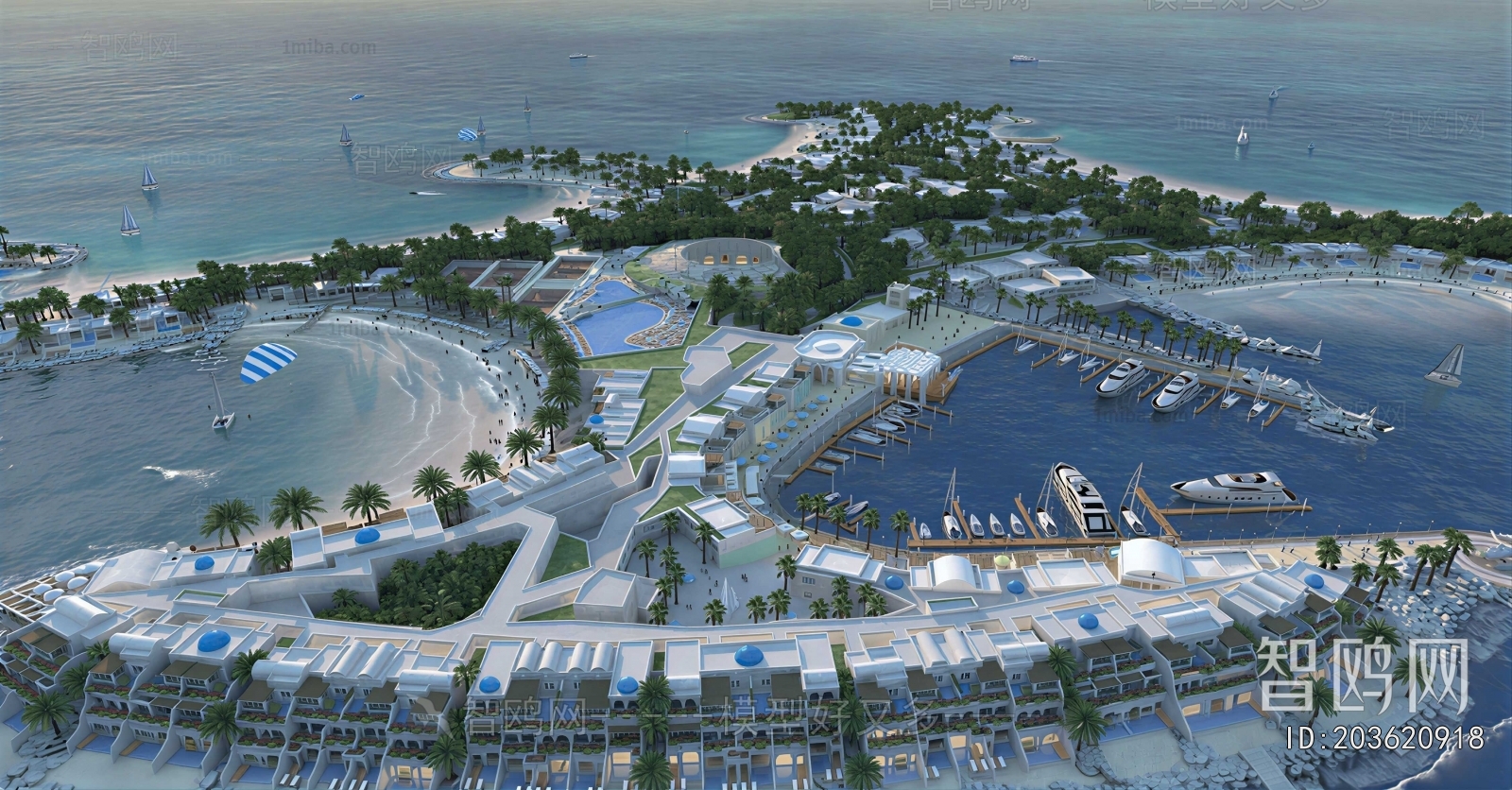 Modern Architectural Bird's-eye View Planning