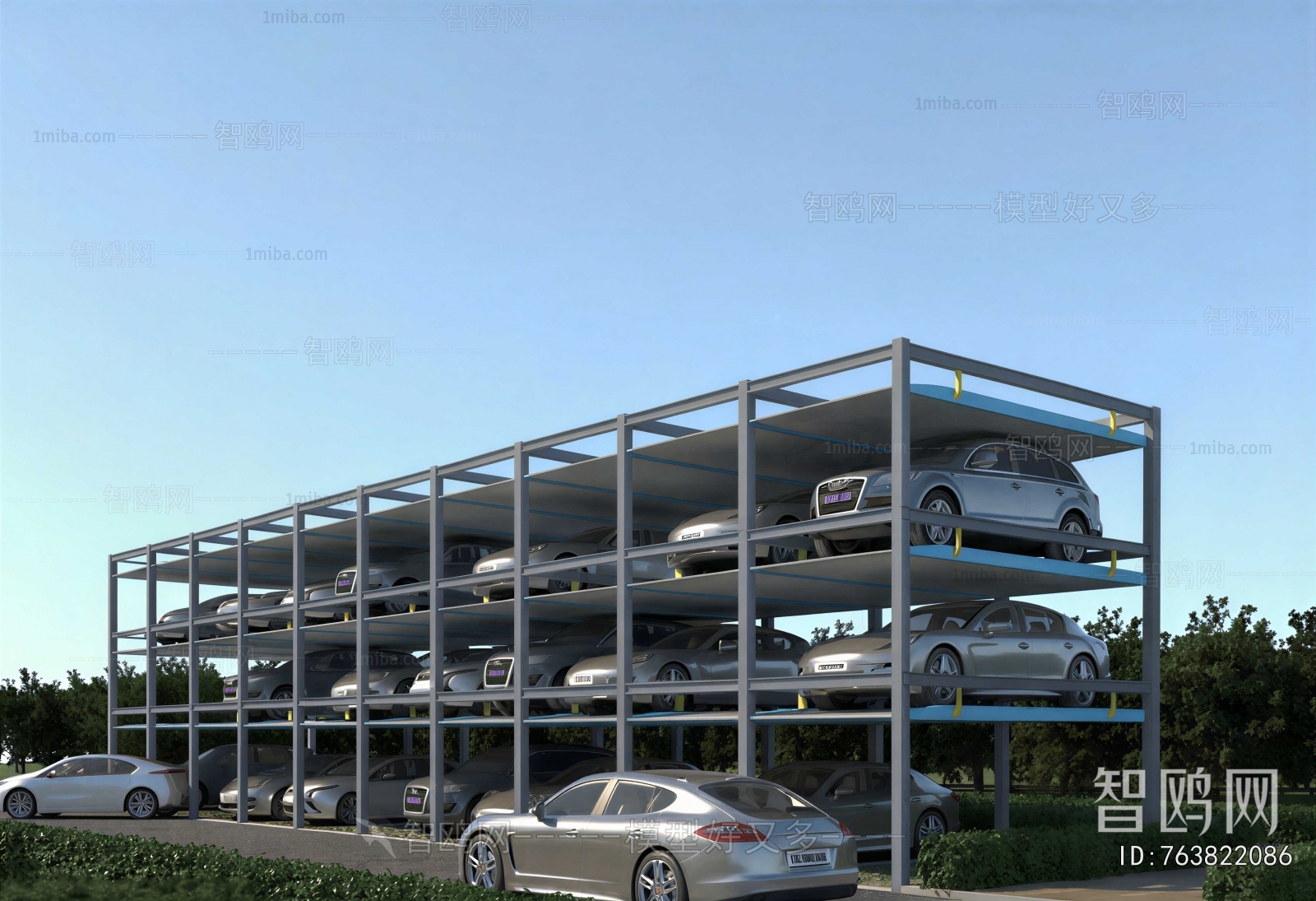 Modern Outdoor Parking Lot